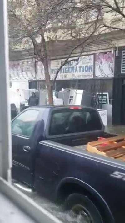 Today's trip to rainbow grocery on the 22. Routes were altered shortly after this was taken