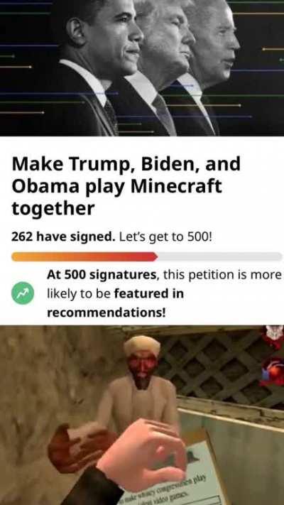 Make whiney presidents play video games