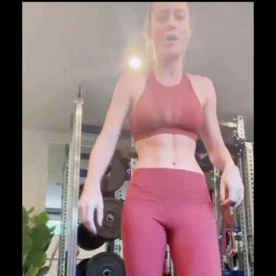 We must thank brie for wearing a see-through sports bra.