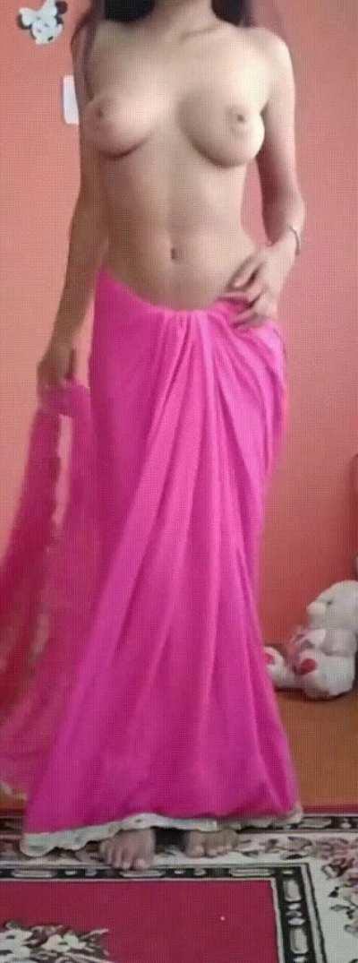 Indian woman with perfect physique