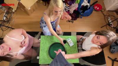 the internet famous dice challenge - I think I saw he´s cumming at some point or just precum maybe drops - taken from www.ignoringhandjobs.com