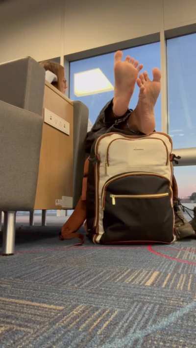 Funny how my toes look more first class than half this terminal…