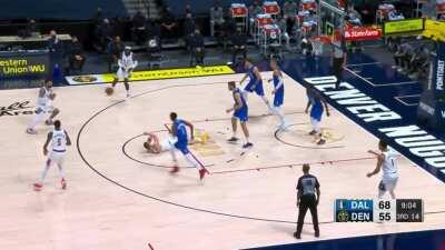 MVP Records Rebound & Assist from His Back