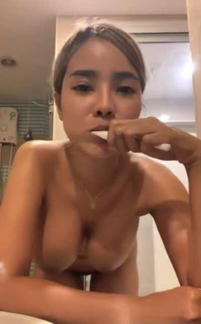 Just brushing my teeth