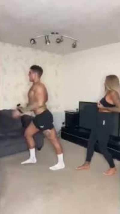 Simply holding a rubber band and pulling it