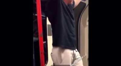 Racist gets knocked out on london tubes