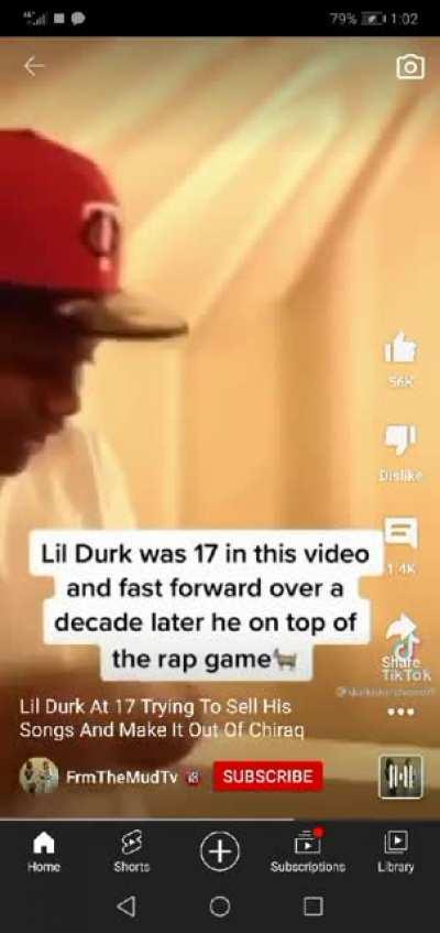 throwback to Lil durk before he really blew up