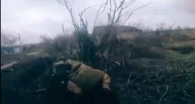 Ukraine soldiers have a close call with an artillery strike