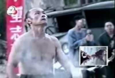 Today on interdimensional cable: Chinese man tries to catch a falling tree…. lol