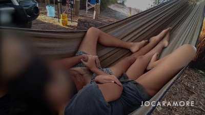 We had some fun in our hammock. Guess the neighbors didn't mind!