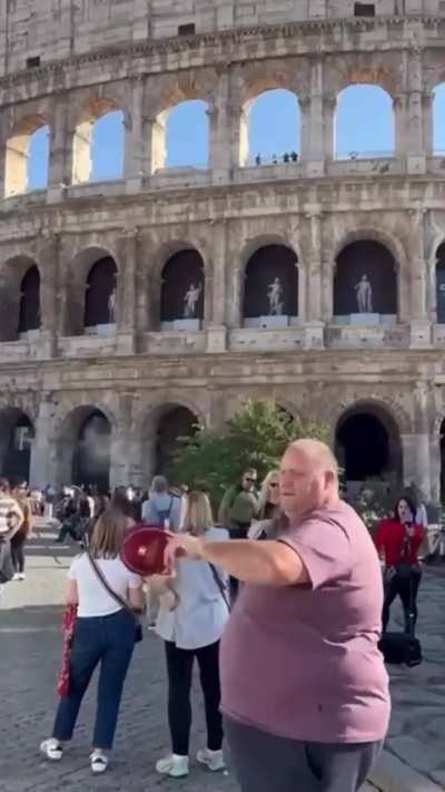 Bazza from Britannia is ready to fight.