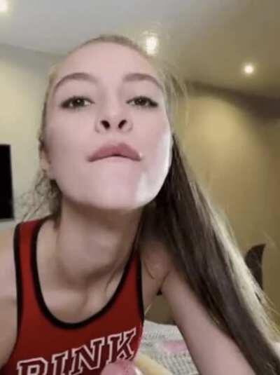 Swallows it proudly!