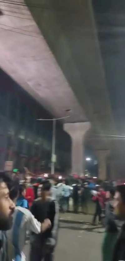 Absolute crazy scenes here in Bangladesh after Argentina won against Netherlands.