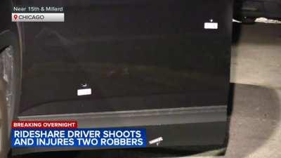 Rideshare driver with CCL🔫 returns fire at a man and woman who attempted to rob him. Happened in North Lawndale. Both suspects were shot...the driver escaped without injury. 