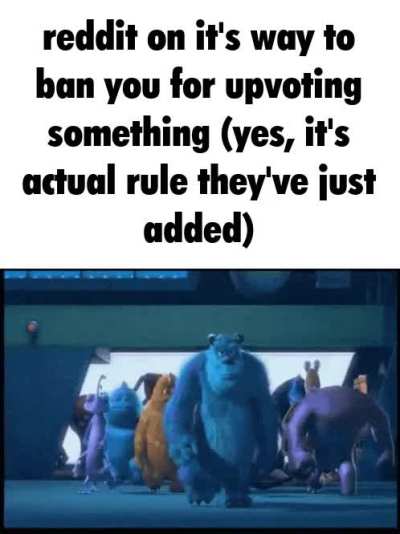 So apparently now you can get warned for upvoting stuff. Crazy.