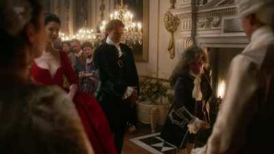 Clip from Outlander S02E02 - The French nobility certainly knew how to dress!