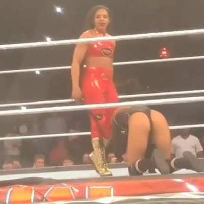 Exposed butt plug big Time Becky Lynch