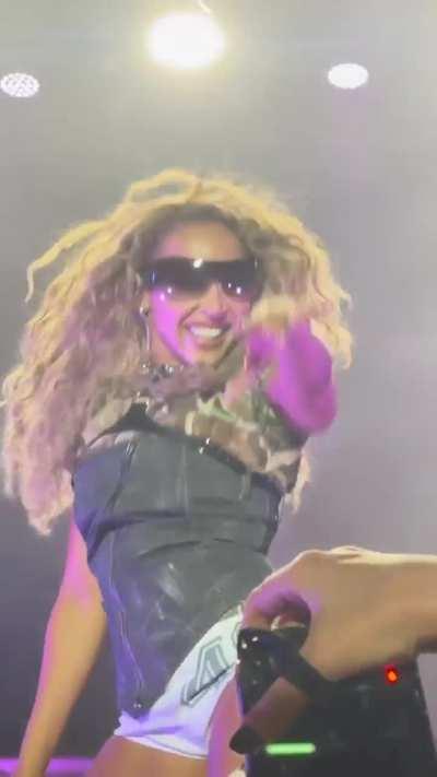 Tinashe performing in Brooklyn | IG 7/10/24