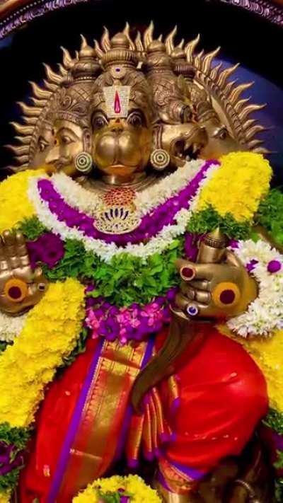 Sri Panchamukha Hanuman at Tharamani, Chennai.