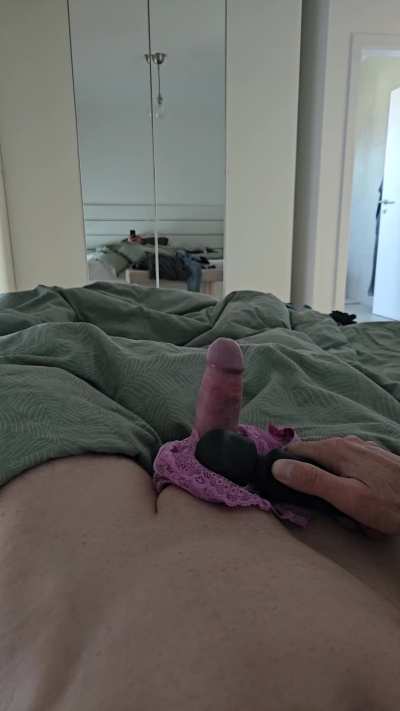 (39) another hot orgasm in and with her worn panties.