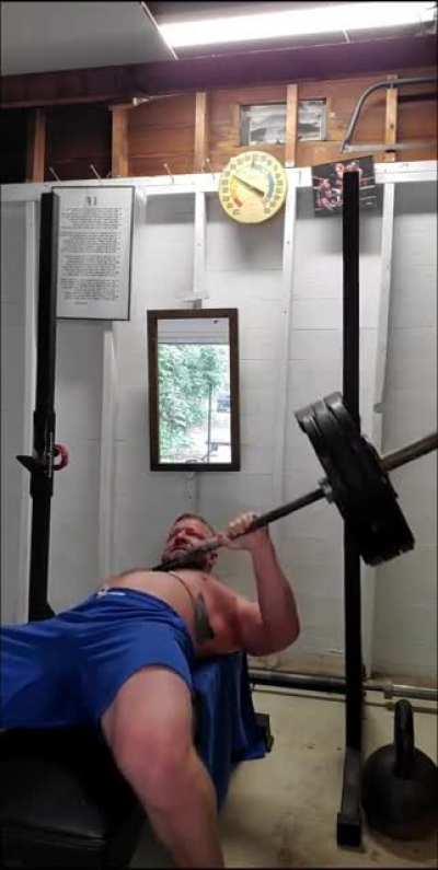 When lifting without a spotter, clean up the area around the bench so that you can dump the weights if needed. Rip to this loser.