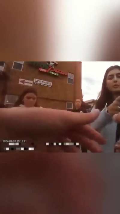 Girl thinks it's funny to get in the back seat of a police car