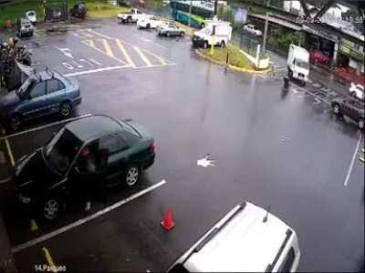 No se si ya vieron la irresponsabilidad de esta señora en Alajuela. Todos salieron ilesos.