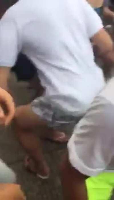 It started with two butts and ended with punches