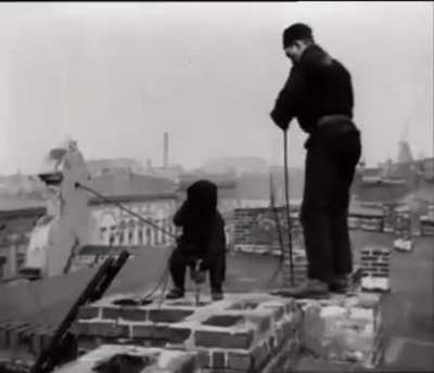 Footage of a 3 year old chimney sweeper from the 1930's
