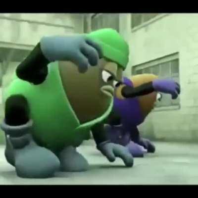 Fun fact: boss 2 synchs up perfectly with this scene from killer bean