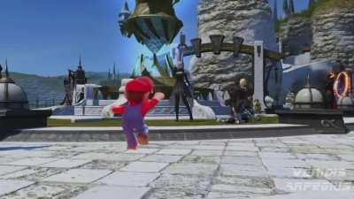 The Mario Movie but Mario travels to FFXIV