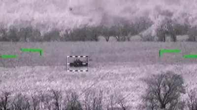 RU POV: Ka-52 striking an ukranian tank, Kherson direction