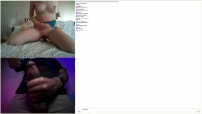 I love seeing Redditors on Omegle. u/naughtyygrace rode her dildo for me