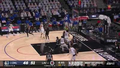 [Highlight] Doncic misses, gets a second chance and blows by Mann for a three point play