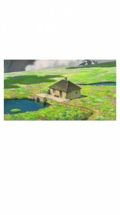 I extended frames from Ghibli movies.