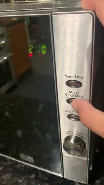 My microwave goes up in 30 second increments but skips 3:00 for some reason.