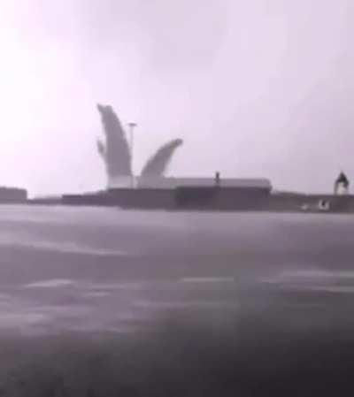 Lightning strikes WW2 bomb