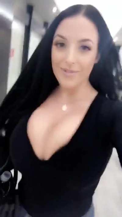 Walking in a black top