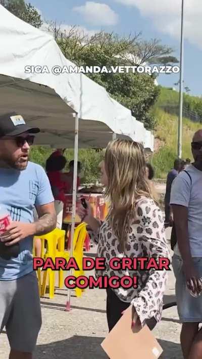 Amanda Vettorazzo do MBL, foi agredida em evento do Boulos no dia do trabalho.