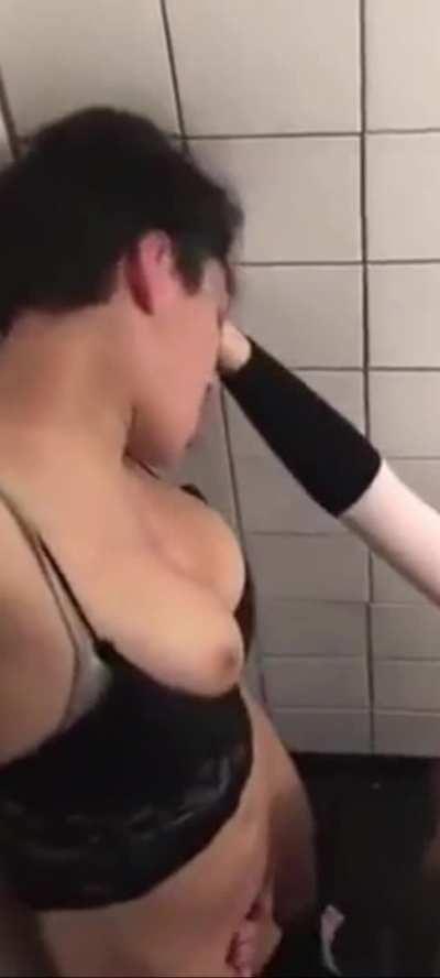 Lesbians being caught in the club