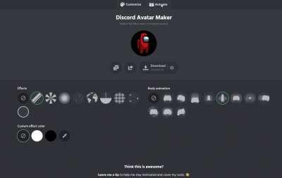 New update! I made custom uploads possible for the Discord Avatar Maker. Enjoy!