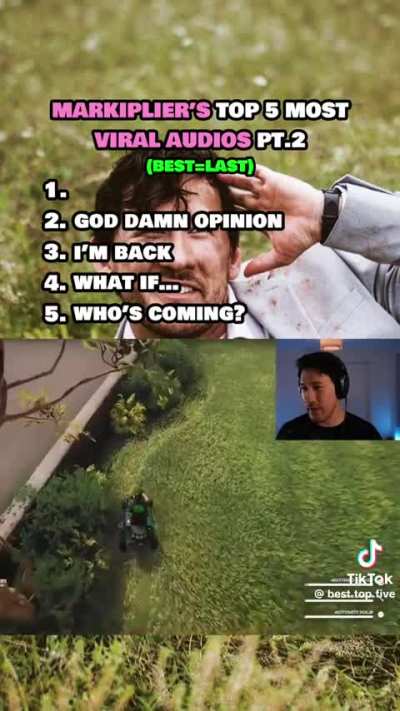 Markiplier video, cut scream at the end