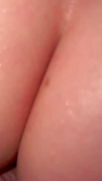 I slipped his cock in my tight asshole after he filled my pussy with cum