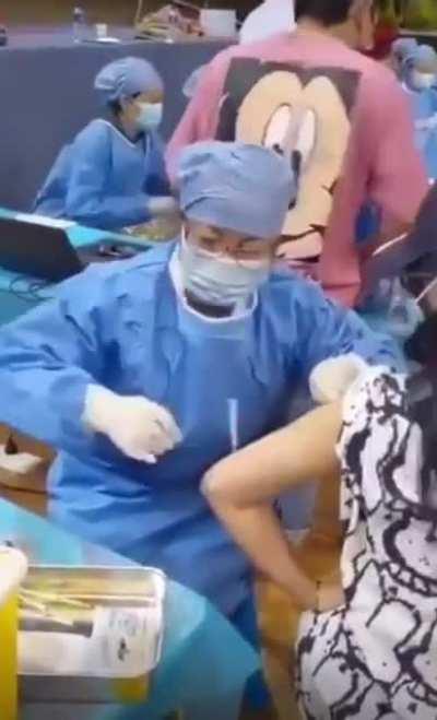 at throwing away the needle