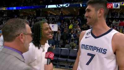 [Highlight] A Changed man, Ja Morant in his first notable on-court moment and cites NBA Youngboy during the Post-Game Interview