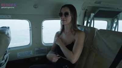 They said they wouldn't stamp my passport unless I took my top off on the plane ✈️