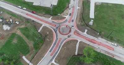 They added a roundabout near my hometown in rural, eastern Kentucky. Here is an example of how NOT to use a roundabout...