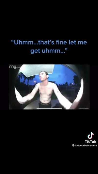 Inebriated guy tries to order dinner through someone's Ring doorbell