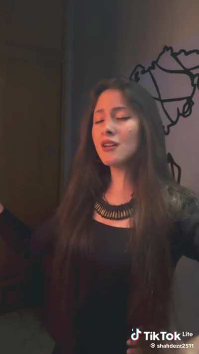 Egyptian singer (Shahd Ezz) sings an ancient Egyptian chant