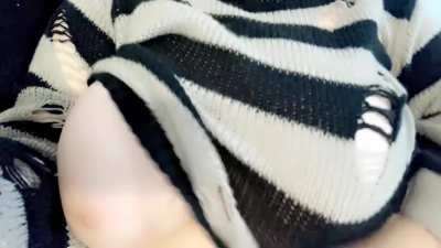 Get your hard cock between these huge soft tits 